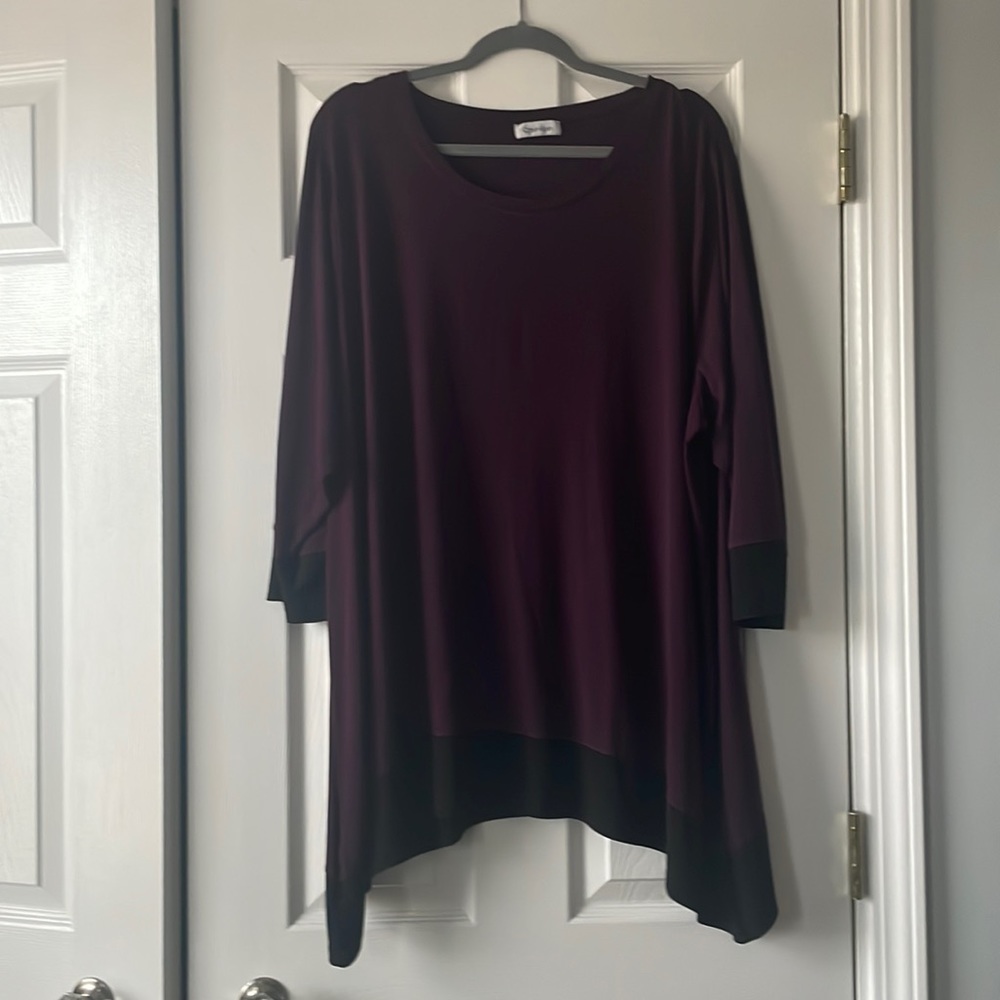 Calvin Klein 3X tonic top in purple and black
